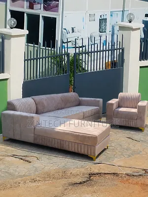 L-Shape Sofa da Single Seater - Sabon Abu