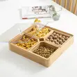 Square Bamboo Serving Tray with Transparent Lid - 1