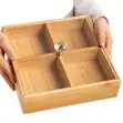Square Bamboo Serving Tray with Transparent Lid - 2