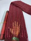 Fully Handbeaded Lace Fabric - 5 Yards - 2