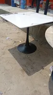 Marble Dining Table - Square, Multicolored, Seats 4 - 1