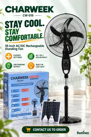 Rechargeable Solar Fan