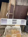 Quality TV Console with Drawers - White - 1