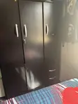 3-Door Wardrobe - Black - 1