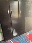 3-Door Wardrobe - Black - 3