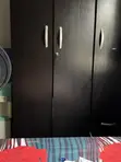 3-Door Wardrobe - Black - 4