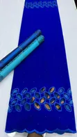 Sabon Zaren Lace Mai Launi Shuɗi - Salon Asoebi - 4