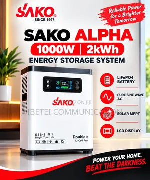 SAKO Alpha 1000W/2kWh Tsarin Adana Makamashi