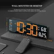 Rectangular LED Digital Wall Clock da Remote - 1