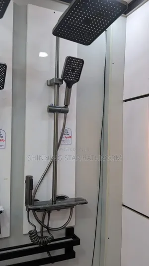 Master Standing Shower with Rainfall Roses