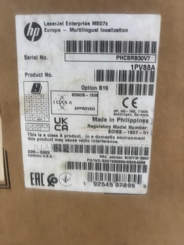 HP LaserJet Enterprise M507x Printer - 1
