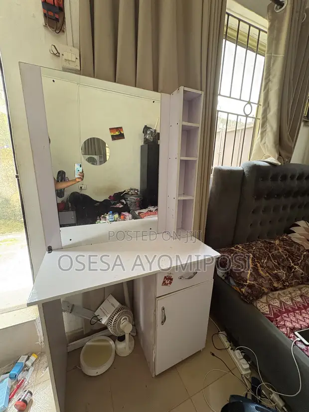Home Interiors Mirror Shelf with 2 Drawers - 1