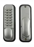 Yale Push Button Door Lock - Chrome, Hold Open Function - 2