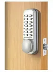 Yale Push Button Door Lock - Chrome, Hold Open Function - 3