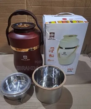 AILIJIN 2.0L Vacuum Insulated Food Flask - Red