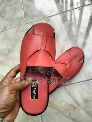 Bold Red Leather Half Shoes na Maza - Girman 42