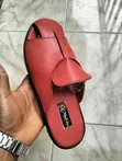 Bold Red Leather Half Shoes na Maza - Girman 42 - 2