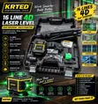 Krted Professional Laser Level - 5V Max Lithium-Ion - 2