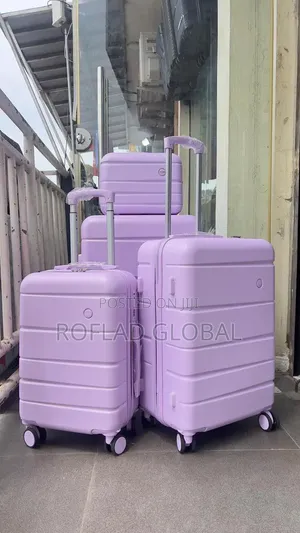 Quality Rubber Luggage Box Set - Lilac