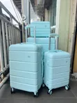 Quality Rubber Luggage Box Set - Lilac - 5