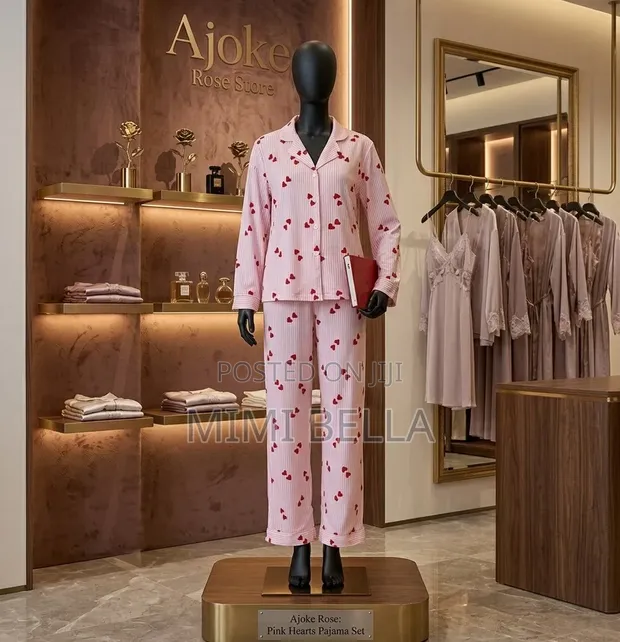 Sweetheart Cotton Pyjama Set - Pink - 1