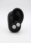 Men's Silver-Plated Zircon Earrings - 4