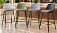 Modern Nordic-Style Padded Bar Stools - 1