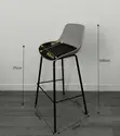 Modern Nordic-Style Padded Bar Stools - 2