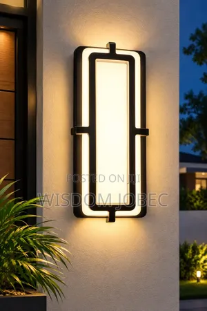Modern Vertical LED Wall Lamp - Black Frame