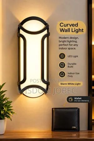 Modern Curved-Frame LED Wall Sconce