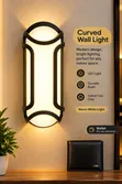 Modern Curved-Frame LED Wall Sconce - 1