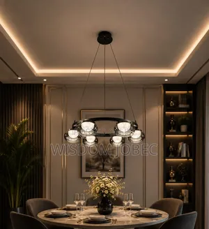 Modern Black Ring Pendant Light Fixture
