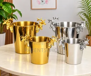 Luxury Deer-Handle Wine Bucket 3L/5L - Gold/Silver
