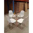 Round Glass-Top Dining Set with 4 Eames-Style Chairs - 2