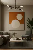 Framed Abstract Geometric Wall Art - Earth Tones - 2