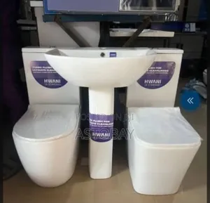 HWANI One-Piece Water Closet & Wash Basin Set