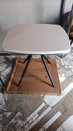 Modern Square Fiber-Top Dining Table