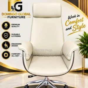 Executive High-Back Leather Swivel Office Chair