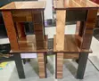 Home Interiors Brown Square Side Stools (Used) - 2
