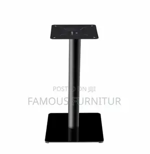 Central Pedestal Table Base - Black Steel