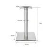 Central Pedestal Table Base - Black Steel - 4