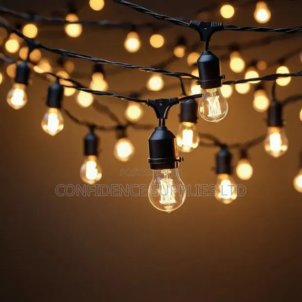 10m 20-Bulb String Light Lamp Holder tare da Bulbs - 1