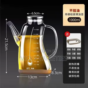 1000ml Glass Oil Jar with Stainless Steel Lid