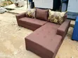 Brown Six-Seater L-Shape Sofa - 1