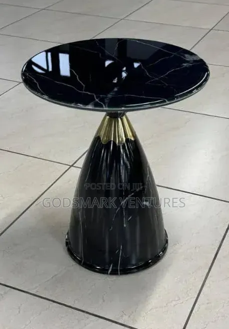 Marble Side Stool - Mai Launuka Daban Daban - 1