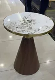 Marble Side Stool - Mai Launuka Daban Daban - 2