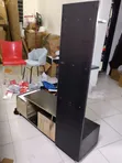 TV Console with Three Drawers - Brown Wood - 2
