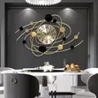 Home Interiors Luxury Golden Iron Wall Clock 50x80cm - 1
