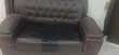 Modern Black Leather Complete Sofa Set - 2