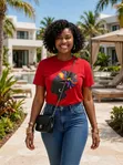 Ankara Afro Tee - Tsarin Da Ya Yanke - 5